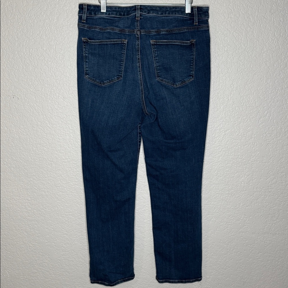 Talbots High Rise Straight Leg Curvy Sz 14 Dark Wash Normcore Staple Capsule - Picture 4 of 6